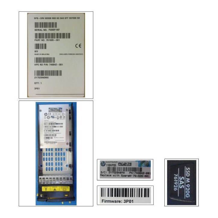 761926-001-RFB Hewlett Packard Enterprise DRV 920GB SSD 6G SAS SFF