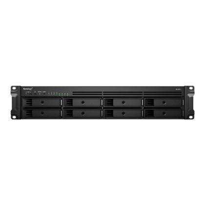 RS1221-RFB Synology 2U, AMD Ryzen V1500B (4x 2.2GHz), 4GB DDR4, 8x 2.5"/3.5" SATA, 4x RJ-45, 2x USB 3.2 Gen 1, 1x eSATA, 250W
