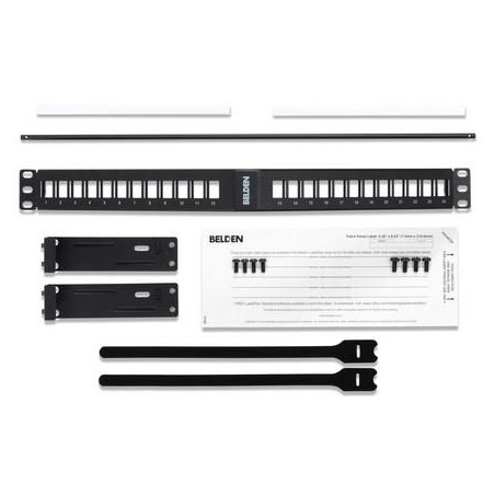 AX104599 Belden AX104599-KeyConnect Angled Patch Panel 24 Port, 1U, Empty, UTP 1FT