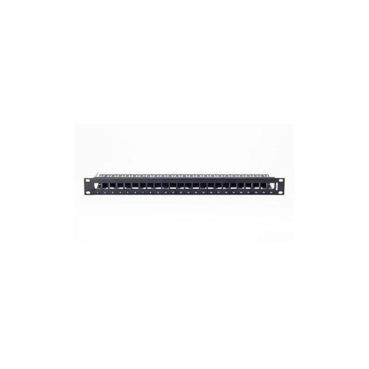 NN-UNIV-E Belden WN 24-port Universal UTP/STP panel,1U, Empty Black 0MT