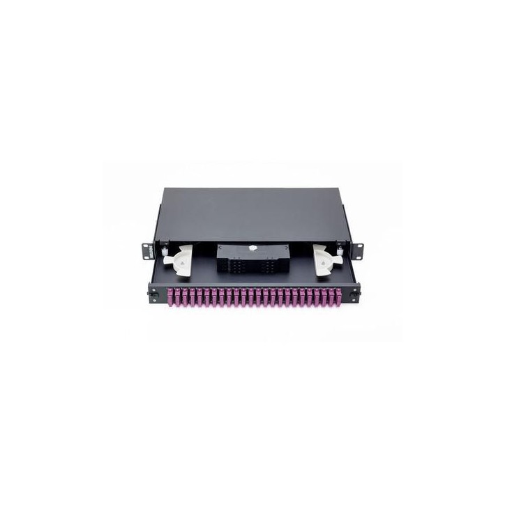 NN01405.4M24 Belden 1U FiberExpress@EASE 48-port (48 fiber)Duplex SC OM4 Termination/Splice Patch Panel Black