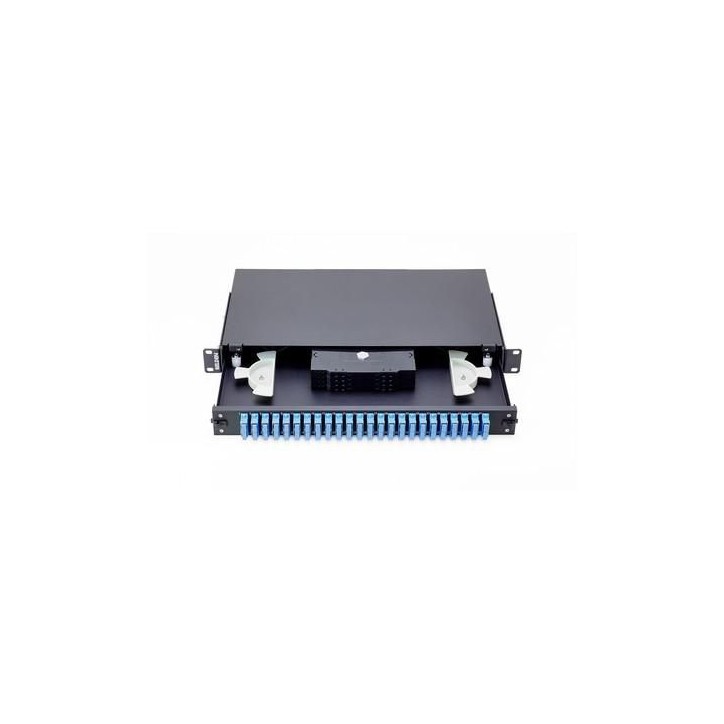 NN01405.SM24 Belden 1U FiberExpress@EASE 48-port (48 fiber)Duplex SC SM Termination/Splice Patch Panel Black 24XX