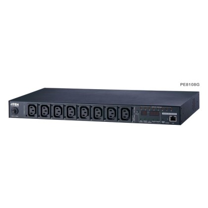 PE8108G-ATB-G Aten 8-Port Intelligent 1U ECO Power Distribution Unit (PDU), Metered & Switched by Outlet (8 x C13) 10Amp