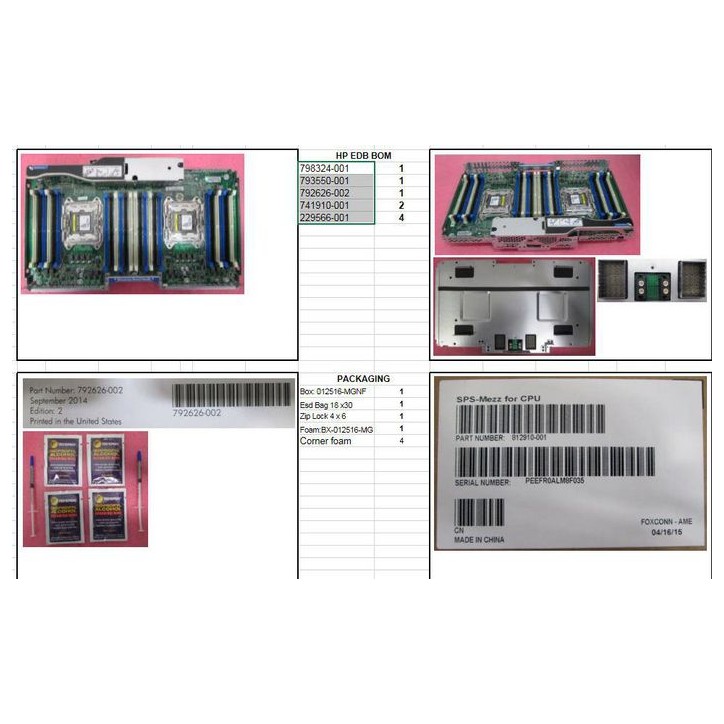 812910-001-RFB Hewlett Packard Enterprise Processor/Memory Mezzanine Expansion Riser Board for HPE ProLiant DL560 G9, featuring 