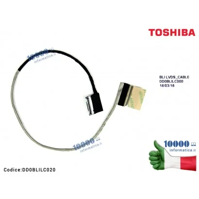 Cavo Flat LCD TOSHIBA Satellite L50-B (40 PIN) L55D-B S55-B L55-B L55T-B C55T-B S55-B52 DD0BLILC020 DD0BLILC000 DD0BLILC040