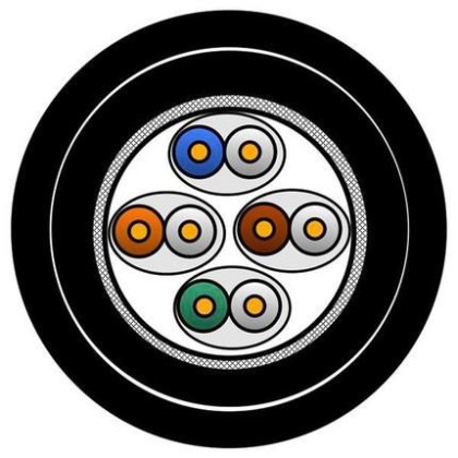 1303EPU.00305 Belden CATSNAKE Category 6A Cable, 4 Pair, S/FTP, PVC PUR upjacketed, 305MT ,Black