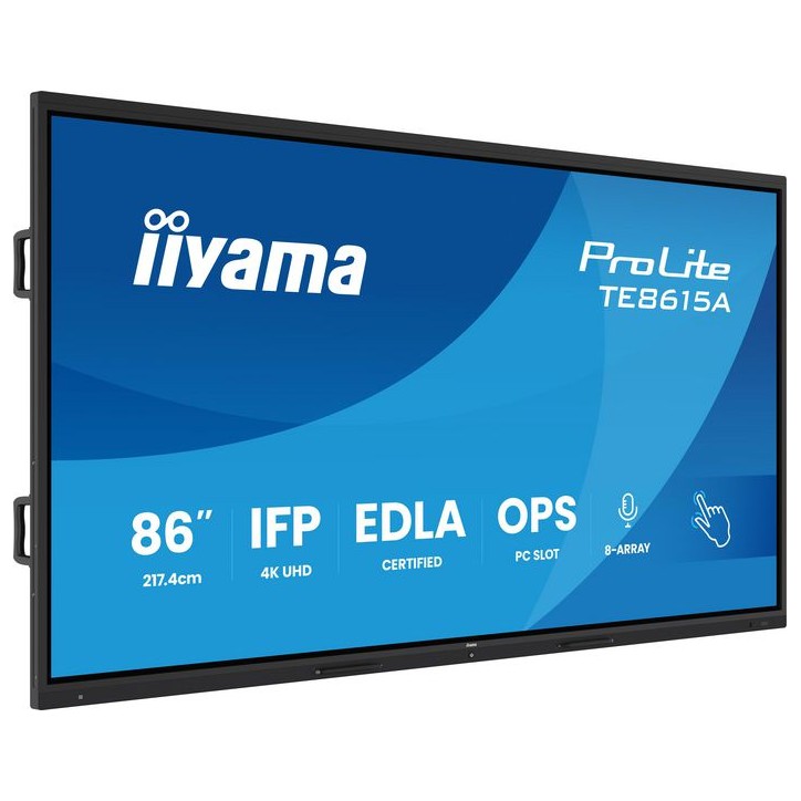 TE8615A-B1AG iiyama 86" Stylish IFP, iiWare21E (EDLA -Google-GMS-apps), Android 14