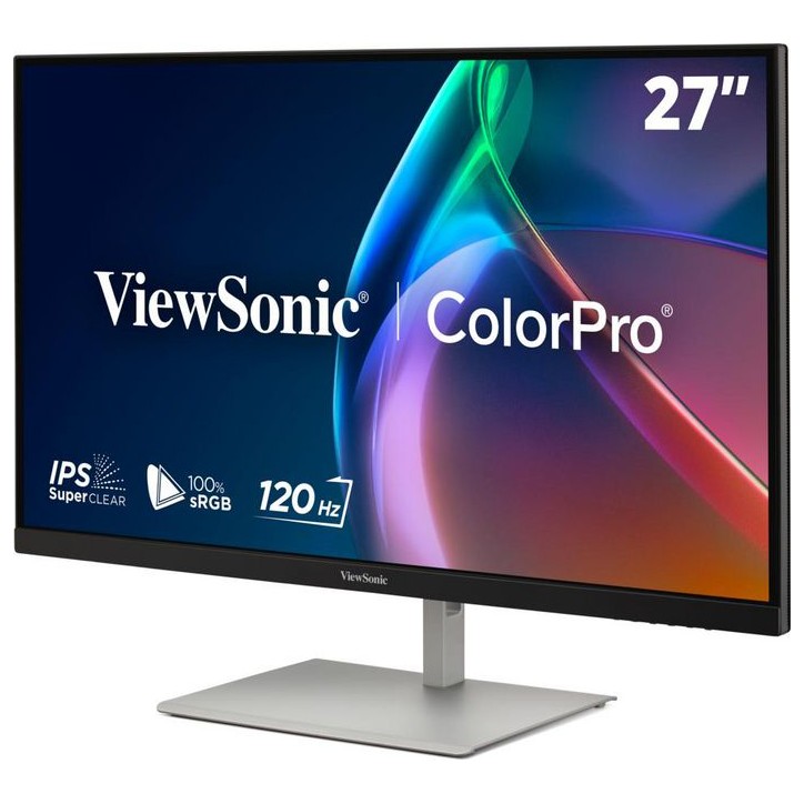 VP2766-2K ViewSonic VP2766-2K, 27", 16:9, 2K QHD (2560x1440), 3-side borderless, ColorPro, Pantone Validated/Certified, 120Hz, H
