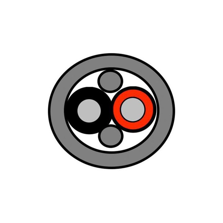 70045LV.01100 Belden Speaker Cable LSZH 2x1.5mm², CPR B2ca., 100MT ,Gray