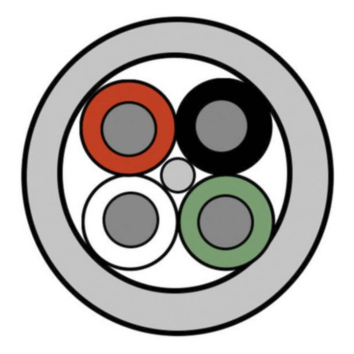 70047.00100 Belden Speaker Cable LSZH 4x2.5mm², CPR Dca., 100MT ,Black