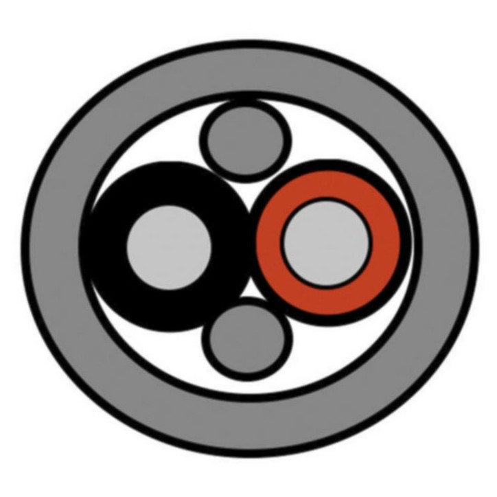 70048.00500 Belden Speaker Cable LSZH 2x4.0mm², CPR Dca., 500MT ,Black