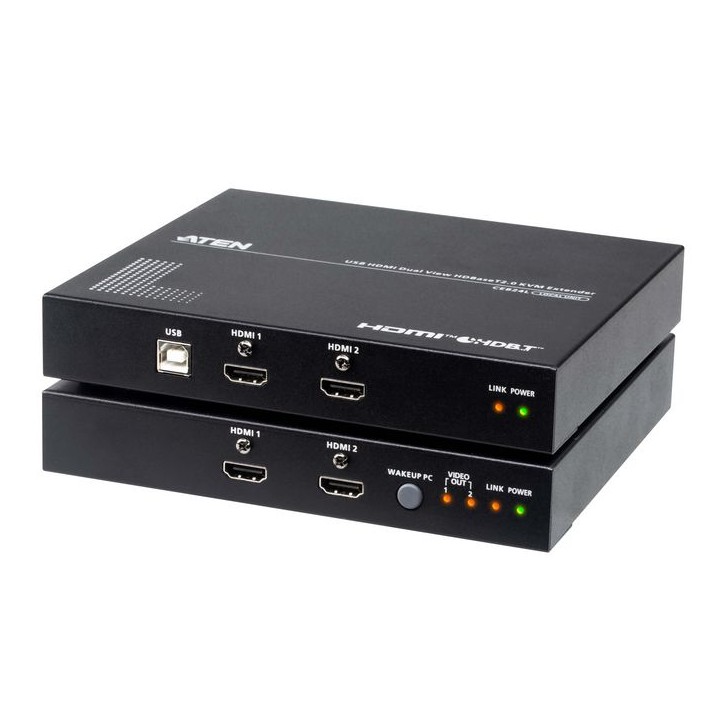 CE824-AT-G Aten USB HDMI Dual View HDBaseT 2.0 KVM Extender (4K@100m for Single View)