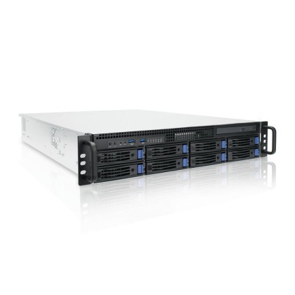 SR-2X58R-HW-WS Ernitec 2U 8 Bay Server - Xeon 6357P, 32GB, 2x500GB R1, 9560 RAID, 2x1GbE, IPMI, TPM, 2x800W, WinServ 2025 STD