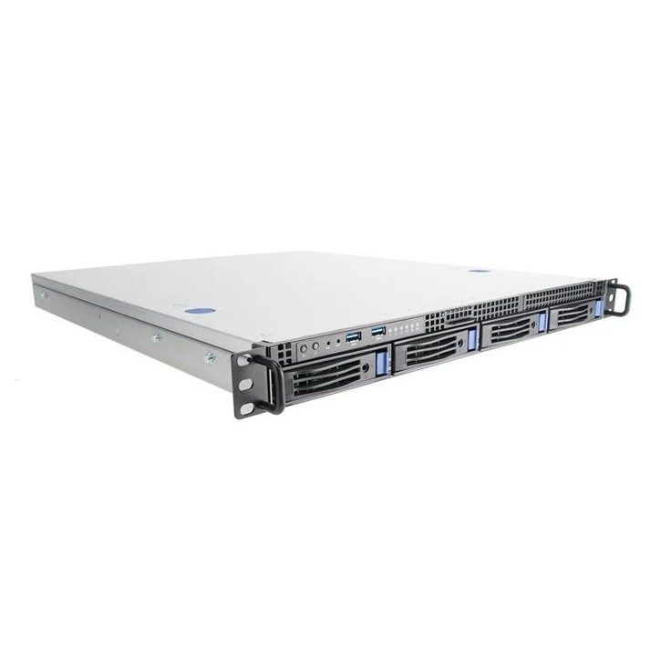 SR-1X54R-A4-WS Ernitec 1U 4 Bay Server - Xeon 6357P, 32GB, 2x500GB, A400, 2x1GbE, IPMI, TPM, 2x300W, Windows Server 2025 STD