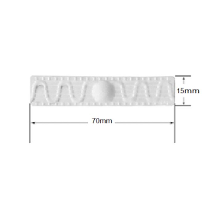 76T7015WTAG-96 Zebra RFID, Tag, Nylon, 70x15mm Washable Linen, 96 bit user memory, 500/pack, MOQ 1000 pcs