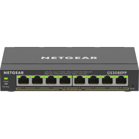 GS308EPP Netgear 8PT GE Plus Switch W/HI-PWR POE+