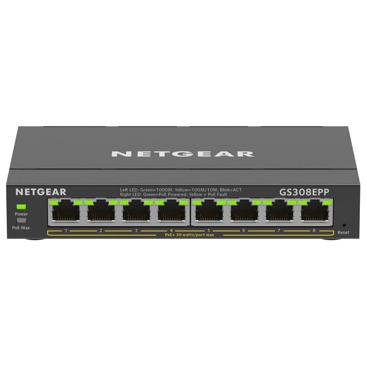 GS308EPP Netgear 8PT GE Plus Switch W/HI-PWR POE+