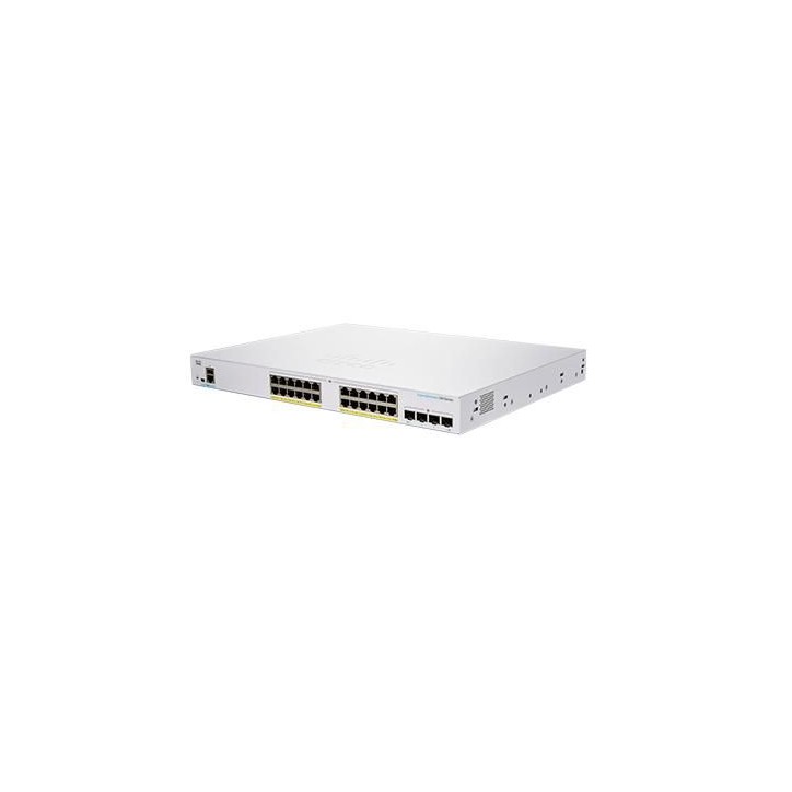 CBS350-24FP-4X-EU-RFB Cisco Business 350 switch, 24 10/100/1000 PoE+ ports with 370W power budget, 4 10 Gigabit SFP+ , internal 