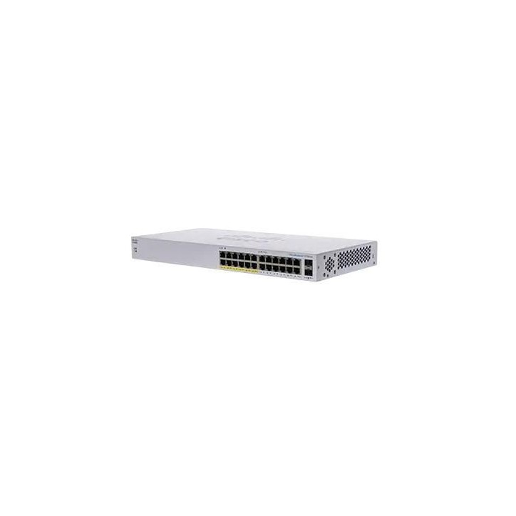 CBS110-24PP-EU-RFB Cisco Unmanaged, 24 x 10/100/1000 ports (12 x PoE, 100W power budget), 2 x Gigabit SFP Combo, EU