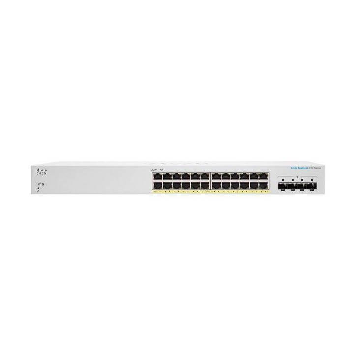 CBS220-24FP-4X-EU-RFB Cisco 24-Port Managed 4x 10 Gigabit SFP+ PoE+ 382W
