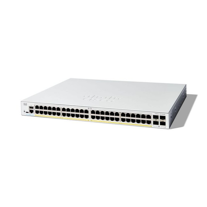 C1300-48FP-4G-RFB Cisco Cisco Catalyst 1300-48FP-4G Managed Switch, 48 Port GE, Full PoE, 4x1GE SFP, Limited Lifetime Protection