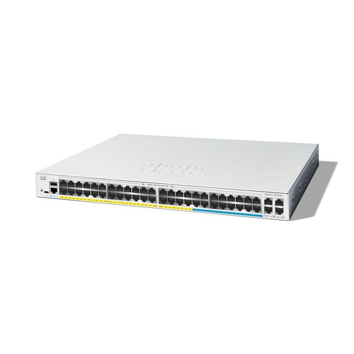 C1300-48MGP-4X-RFB Cisco Catalyst 1300-48MGP-4X Managed Switch, 32 Port GE, 16 Port 2.5GE, PoE, 4x10GE SFP+, Limited Lifetime Pr