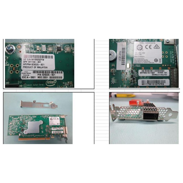 841703-001-RFB Hewlett Packard Enterprise Network adapter with 100Gb Ethernet and InfiniBand EDR support, PCIe 3.0 x16 interface