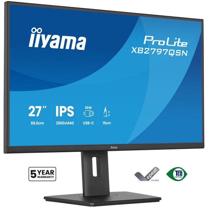 XB2797QSN-B1 iiyama "27" QHD Business USB-C 65W PD Dock" XB2797QSN-B1 iiyama "27" QHD Business USB-C 65W PD Dock"