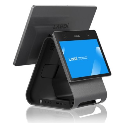 8591S-00-- Landi C20ProSE-GMS,ECR - 4GB+64GB, Dual Display 15" + 15" FHD+2Touch+NFC+Attached, EU AC Cable, GMS