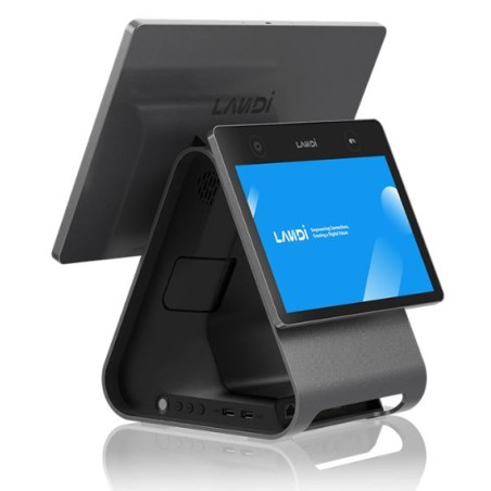 8591S-00-- Landi C20ProSE-GMS,ECR - 4GB+64GB, Dual Display 15" + 15" FHD+2Touch+NFC+Attached, EU AC Cable, GMS