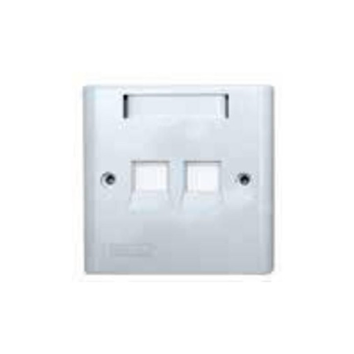 AX104441 Belden KeyConnect (86x86mm) Faceplate, Copper, Flat, One-piece White 0MT
