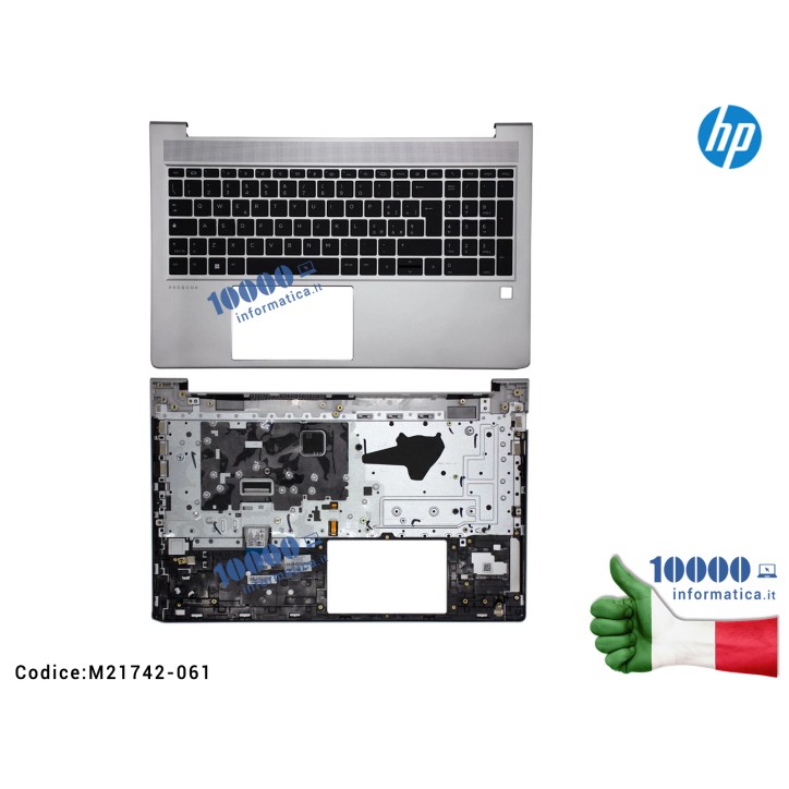 Tastiera Italiana con Top Case HP ProBook 450 G8 Retroilluminata M21742-061 [per Finger Print]