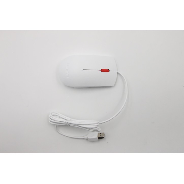 Lenovo 00PH134 Mouse USB Lenovo bianco, rotellina rossa