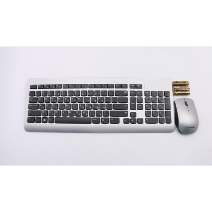Lenovo 00XH863 Keyboard_Mouse,Wireless,Hebrew,Silver,Non_Backlight