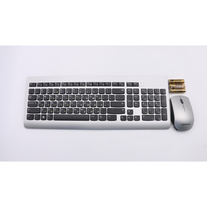 Lenovo 00XH863 Keyboard_Mouse,Wireless,Hebrew,Silver,Non_Backlight