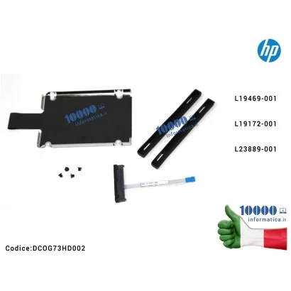 L19172-001 KIT Supporto Caddy + Cavo Connettore HDD Hard Disk HP Pavilion 14-CE 14-BP 14-BK DC0G73HD002 L19469-001