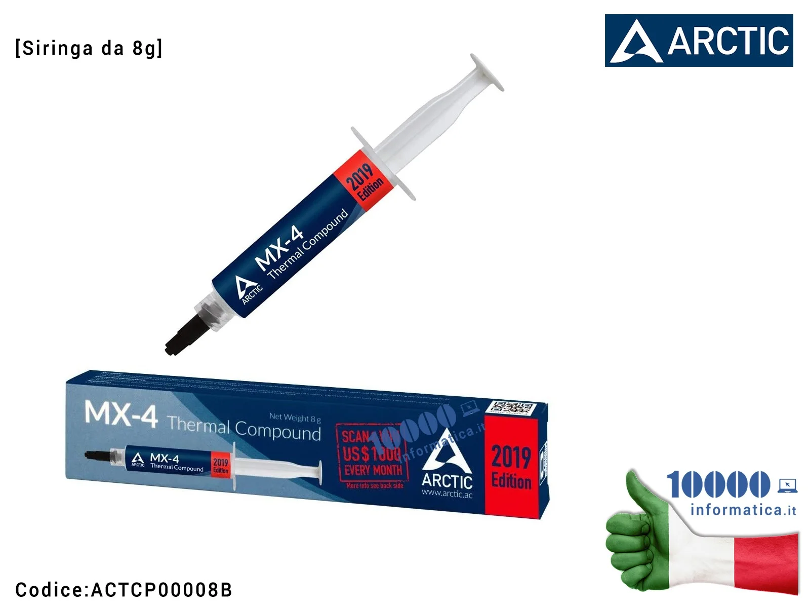 ACT-CP00008B Pasta Termica ARCTIC MX-4 [8g] Termoconduttiva High Th