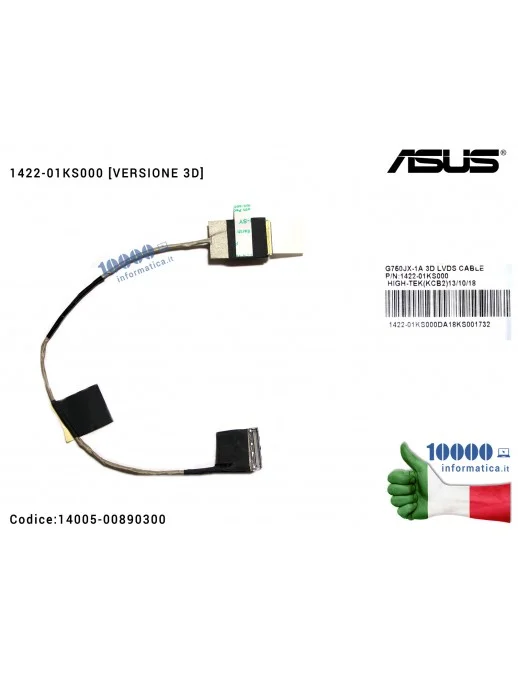 14005-00890300 Cavo Flat LCD ASUS [VERSIONE 3D] ROG G750 G750J G750JW G750JH W750 G750JX [3D] 1422-01KS000