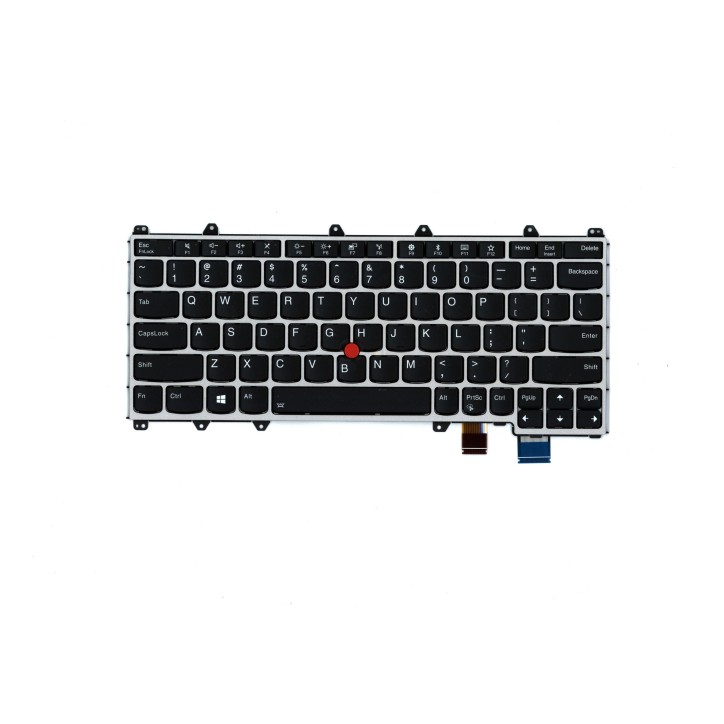 Lenovo 01HW655 Tastiera interna, Inglese (Stati Uniti), Sliver, Retroilluminazione
