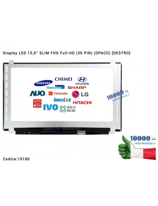 Display LCD 15,6'' Slim FHD (30 PIN) (O) B156HTN03.1 B156HTN03.4 B156HTN03 N156HGE-EAB C1 C2 B1 B4 N156HGE-EA2 N156HGE-EBA LP156