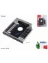 10109 Supporto Caddy Secondo Hard Disk [9,5 mm] HDD SATA per Unità Ottica Masterizzatore CD/DVD [9,5mm]