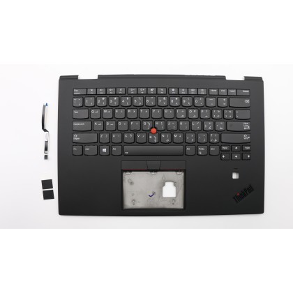 Lenovo 01LX821 Palmrest Top Case con tastiera, Arabo, Nero, Retroilluminazione