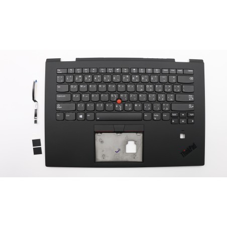Lenovo 01LX821 Palmrest Top Case con tastiera, Arabo, Nero, Retroilluminazione