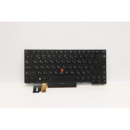 Lenovo 01YP542 Tastiera interna, Russo, Nero, Retroilluminazione