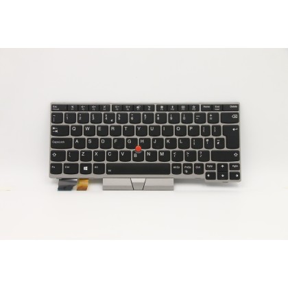 Lenovo 01YP868 Tastiera interna, Inglese Regno Unito, Argento, Retroilluminazione