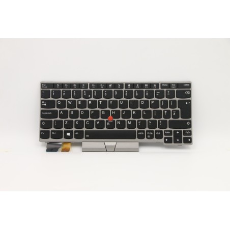 Lenovo 01YP868 Tastiera interna, Inglese Regno Unito, Argento, Retroilluminazione