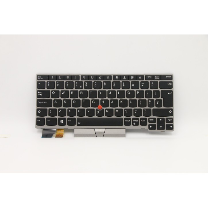 Lenovo 01YP868 Tastiera interna, Inglese Regno Unito, Argento, Retroilluminazione