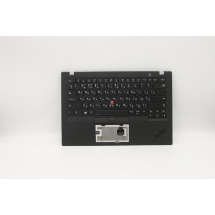 Lenovo 01YR555 Palmrest Top Case con tastiera, Russo, nero, Lettore di impronte digitali