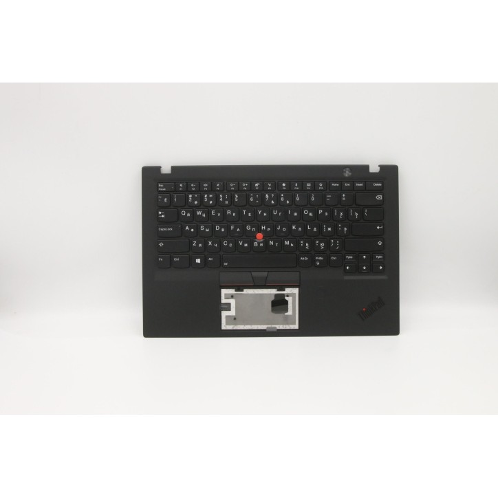 Lenovo 01YR555 Palmrest Top Case con tastiera, Russo, nero, Lettore di impronte digitali