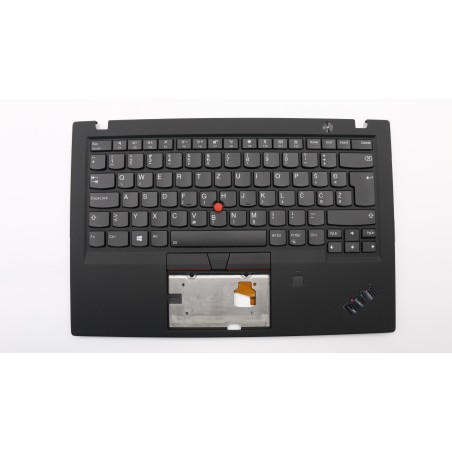 Lenovo 01YR592 Palmrest Top Case con tastiera, Sloveno, nero, Lettore di impronte digitali
